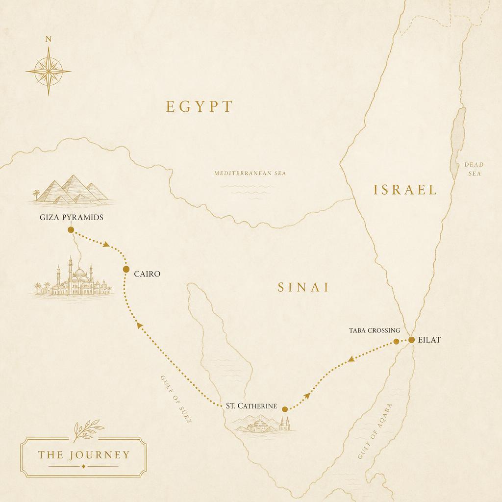 Egypt route map
